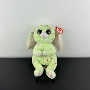 TY Beanie Bellies Fern Green Easter Bunny Rabbit 8" Confetti Sprinkles Plush NWT